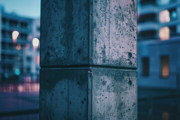 Poster - A close-up view of a pillar on a city street