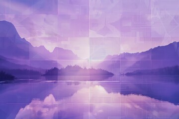 Poster - A serene lake scene with mountains visible in the background
