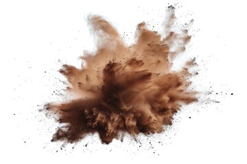 Poster - A brown dust cloud on a white background