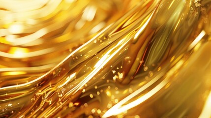 Aufkleber - A detailed shot of a shiny gold item with intricate details, suitable for use in advertising or product promotion