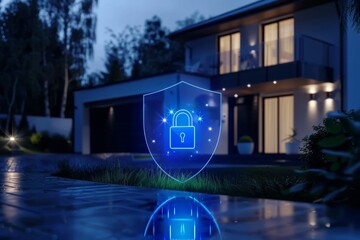 Poster - Cutting-edge holographic barrier for safeguarding homes.