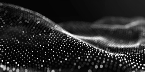 Aufkleber - A wave of dots in black and white, perfect for abstract backgrounds or minimalist designs