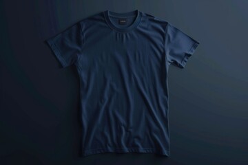 Aufkleber - A close-up of a blue t-shirt against a dark background