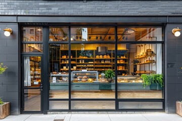 Poster - A retail store filled with shelves and plants, great for use in commercial or lifestyle photography