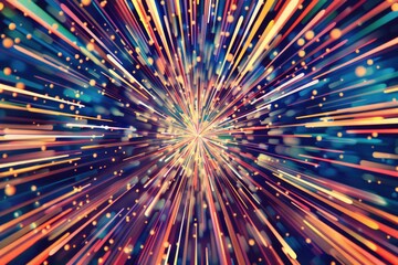 Aufkleber - A vibrant burst of light in the midst of darkness, perfect for use in scenes where contrast is key