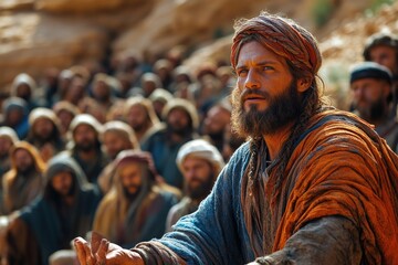 Jesus Preaching to a Vast Crowd in the Desert: Lessons of Faith, Hope, and Divine Guidance