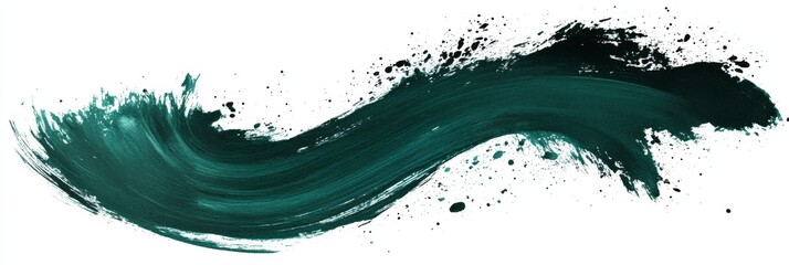 Poster - This vibrant and energetic green brush stroke artwork showcases chaotic splats and unique textures that make it ideal for creating striking backgrounds as well as innovative design projects