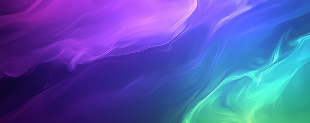 A bold, abstract background featuring bright gradients of purple, blue, and green. The colors blend smoothly, creating a vibrant and contemporary look.