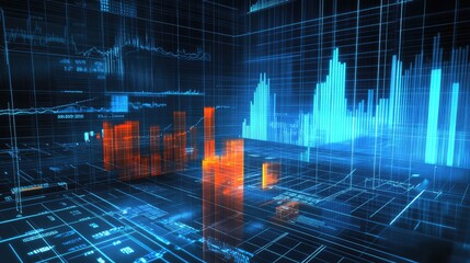 Poster - Professional business plan with financial charts and projections, symbolizing the foundation of a successful venture.