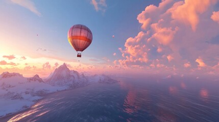 Images (Balloon, Sky, Adventure). --ar 16:9 --v 6.1 Job ID: 70591eea-8e65-4b16-b70b-1a112e513af5