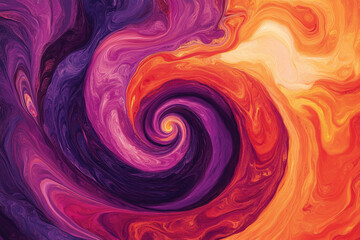 Wall Mural - A striking bright abstract background with swirling patterns in shades of red, purple, and orange. The design has a high-energy, contemporary feel with bold color interactions.