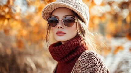 Poster - Winter fashion show, autumn colors, stylish, trendy, glamorous,