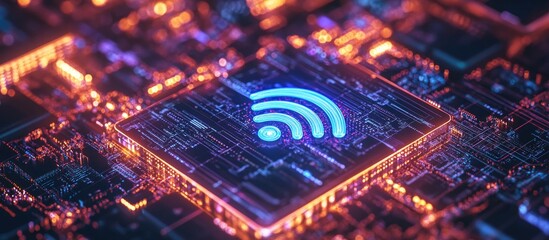 Poster - 3D rendering of a 5G WiFi transmitter