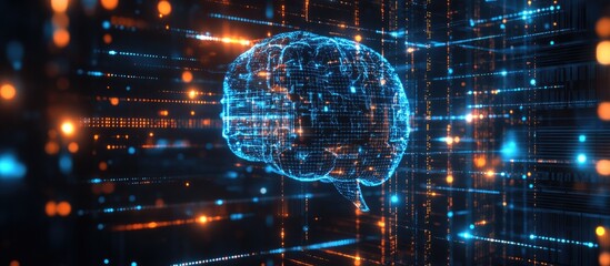 Poster - Abstract technology background featuring artificial intelligence Virtual concept in a modern digital environment