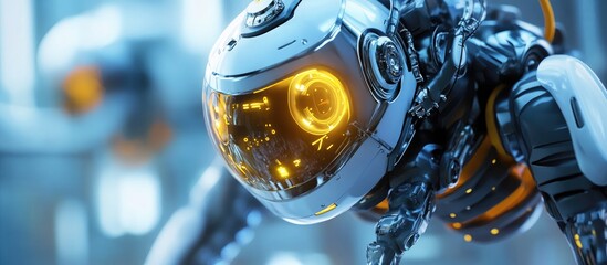 Poster - 3D rendering of an extraterrestrial robotic model