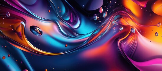 Poster - Vibrant abstract composition showcasing dynamic shapes and colors creating an eye catching visual experience for creative projects