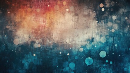 Poster - Abstract grunge background featuring chaotic blurred spots and brush strokes of varying sizes on a textured canvas