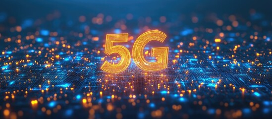 Poster - The idea of advanced 5G networks featuring high speed mobile internet and next generation connectivity Themes include business modern technology and networking