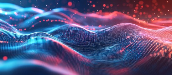 Poster - Abstract representation of artificial intelligence with a technology inspired web background Virtual concept illustration