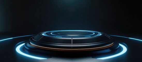 Poster - Futuristic 3D design featuring a sleek aesthetic on a dark background