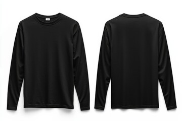 Black long sleeve tshirt mockup isolated created with Generative AI