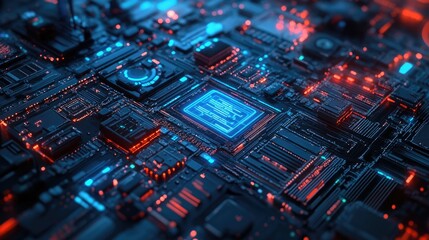 Aufkleber - Abstract representation of technology concepts