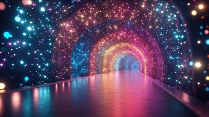 Poster - abstract digital endless party corridor visual