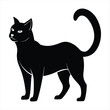 © creative_studio75 - cute cat silhouette vector for white background