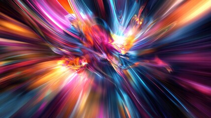 Canvas Print - Colorful abstract background with dynamic motion blur effects