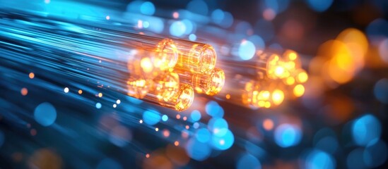 Poster - Fibre optics transmitting data to computer devices