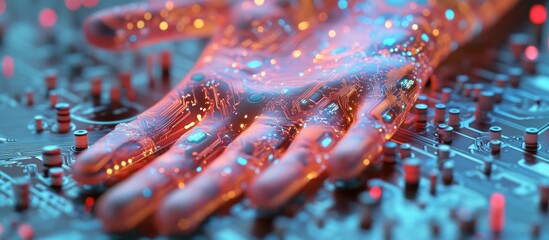 Poster - This is a printed circuit board designed in the form of a hand