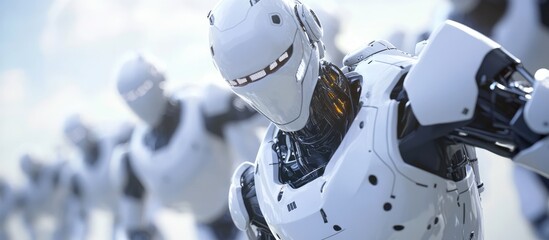 Aufkleber - Integration of robotics and AI in chatbots showcases the evolution of technology enhancing its capabilities as a pivotal resource in the digital era