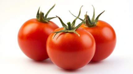 Tomato with a white background.