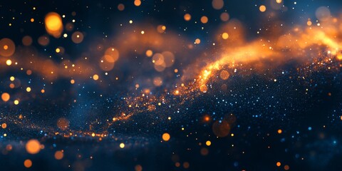 Poster - This artwork features stunning blue and orange gradients, creating a captivating visual experience that evokes a powerful sense of cosmic beauty and invites viewers to explore the universe