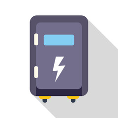 Poster - electric fuse box distributing electricity current, a key component for electrical safety