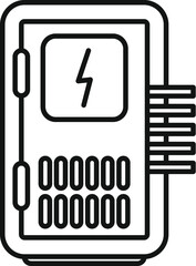 Poster - line drawing of an electric meter measuring electricity consumption
