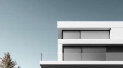 Poster - Close up view of a minimalist house design perfect for use as an abstract background