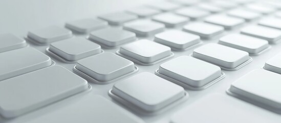 Poster - Isolated AI keyboard buttons against a white backdrop