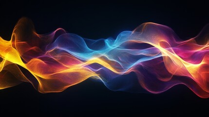 Poster - This piece features a contemporary abstract illustration of rapid movement, with brilliant light trails, dynamic patterns, and vivid colors that captivate the viewers attention and imagination