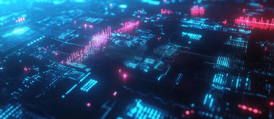 Poster - Communication technology for online business encompassing global networking telecommunications cryptocurrency blockchain and IoT concepts