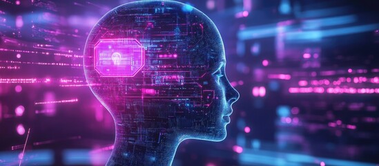 Aufkleber - Lifestyle concept featuring the integration of smart artificial intelligence technology