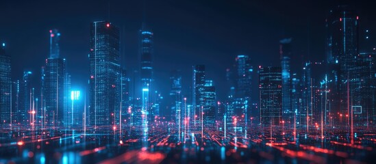 Poster - Contemporary urban environment and communication systems Intelligent city Technological evolution