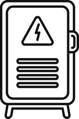 Poster - Simple vector of an electric fuse box showing a high voltage sign