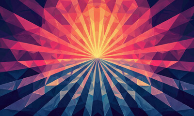 Poster - a geometric vector of a starburst pattern.