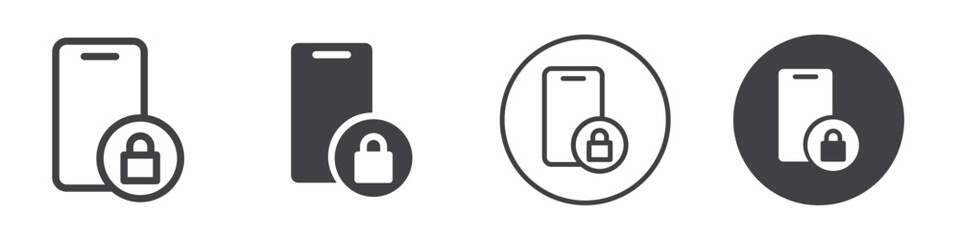Password Manager App icon Vector logo outline