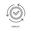 © rohmad - complete concept line icon. Simple element illustration. complete concept outline symbol design.