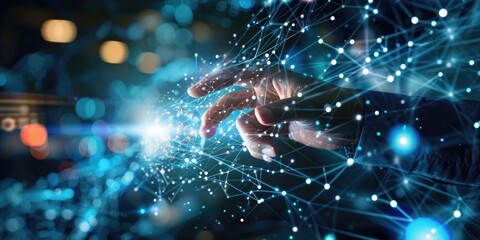 Poster - Digital transformation change management, internet of things (IoT), new technology bigdata and business process strategy, automate operation, customer service management, cloud computing globalization
