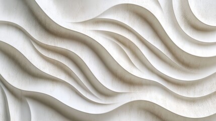 Poster - This visually appealing abstract background features elegant layers of plywood in a wavy pattern, ideal for natureinspired designs and vintage decor, perfect for various creative projects