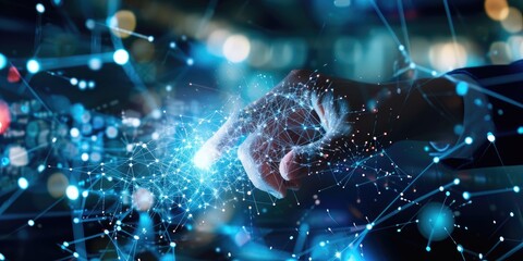 Poster - Digital transformation change management, internet of things (IoT), new technology bigdata and business process strategy, automate operation, customer service management, cloud computing globalization