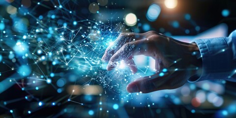 Poster - Digital transformation change management, internet of things (IoT), new technology bigdata and business process strategy, automate operation, customer service management, cloud computing globalization